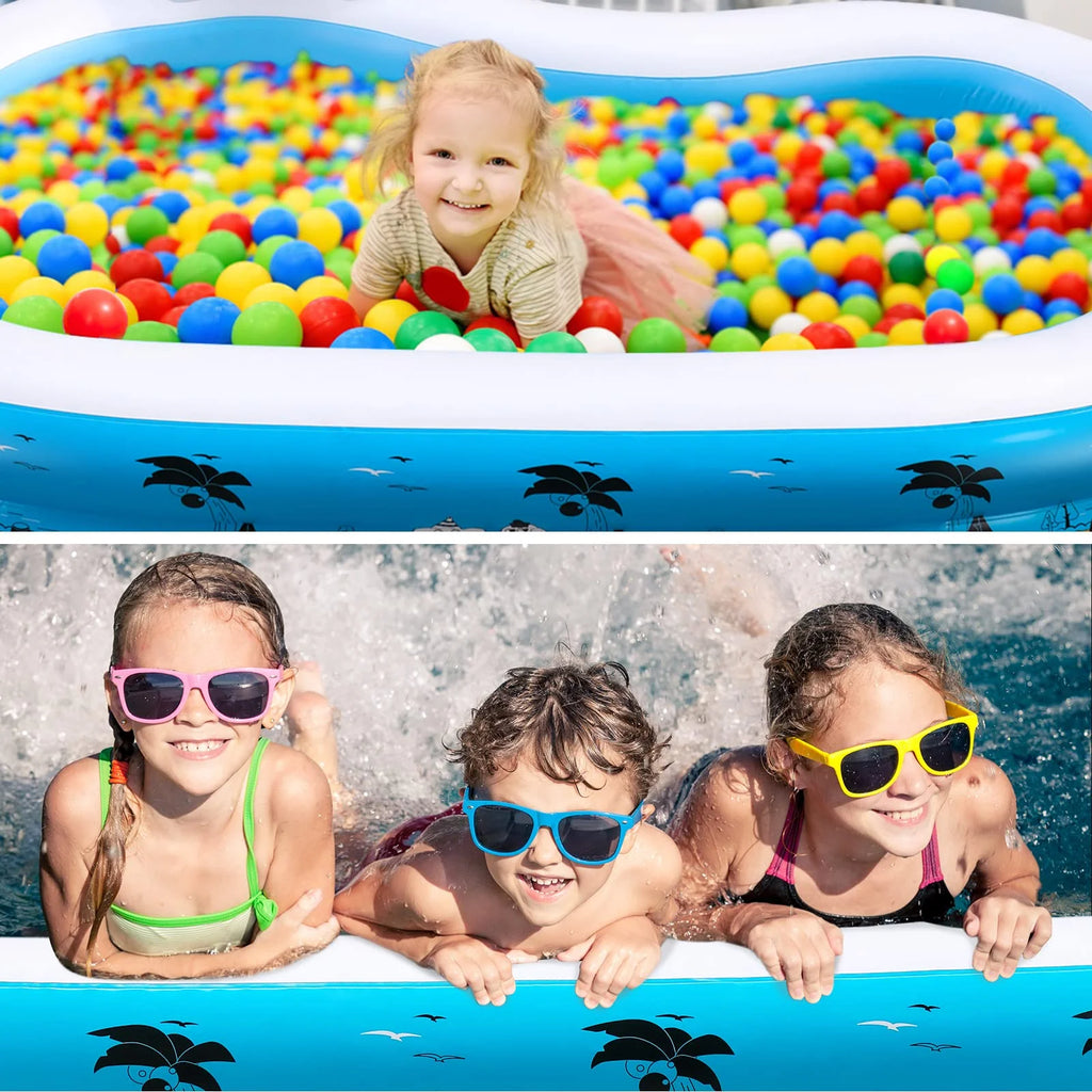 Large Inflatable Pool with Seat and Backrest X108083
