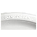 Compostable Round Sugarcane Plate, Natural White - 50 pack C330410