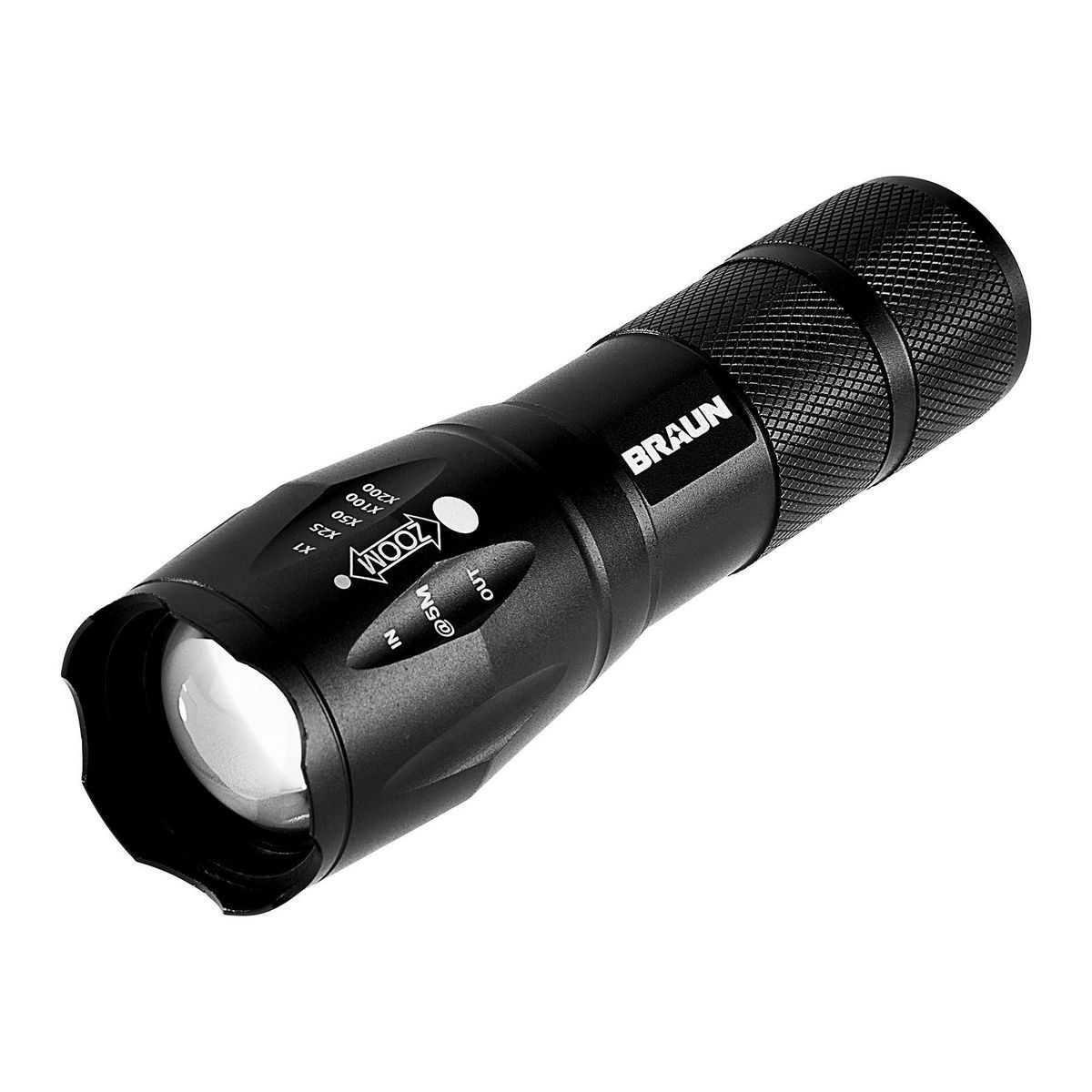 Black Tactical LED Flashlight L1237
