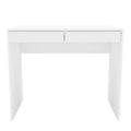 White 2 Drawer Writing Desk with Built-in Storage B6730