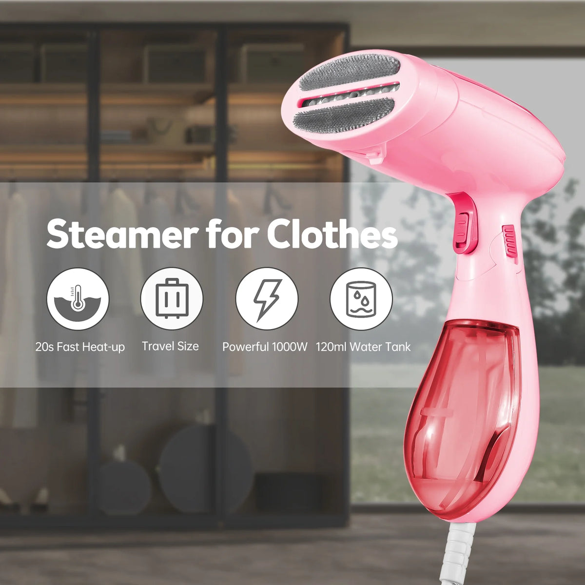 Portable Handheld Fabric Steamer 120ml Q250