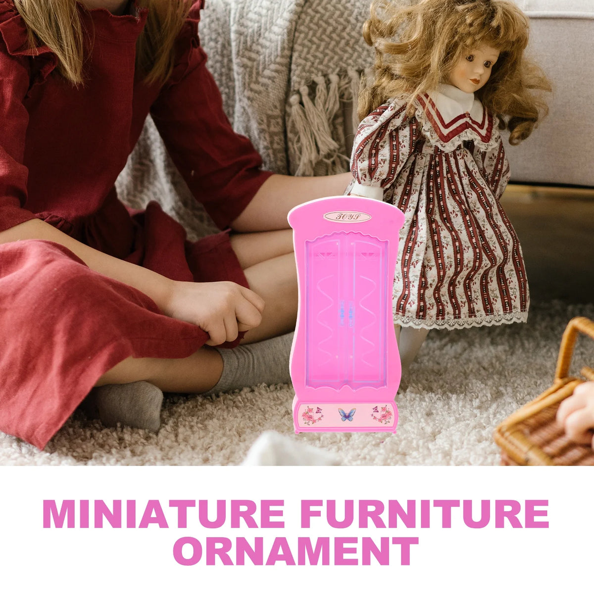 Miniature Doll Wardrobe Closet 2 Pcs K9670
