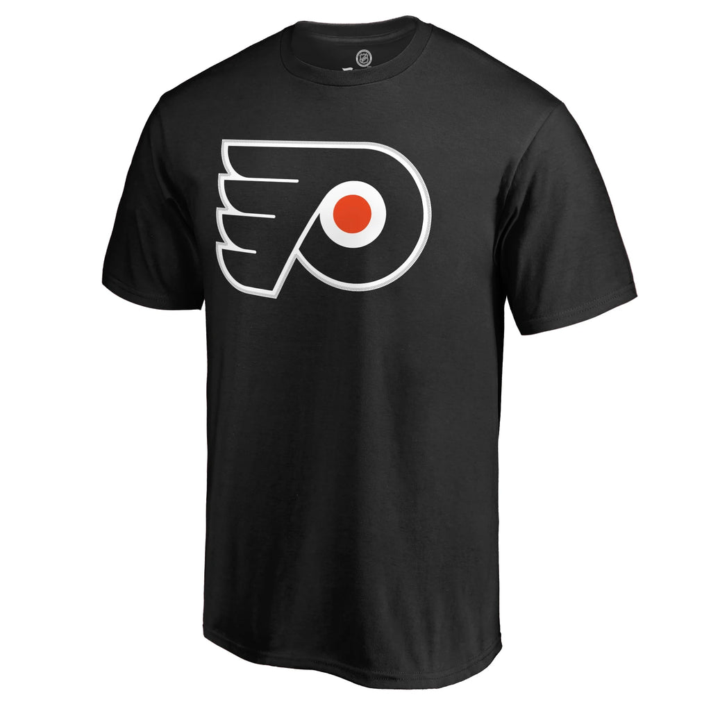 Black Philadelphia Flyers Team Logo Backer Name & Number T-Shirt B68919