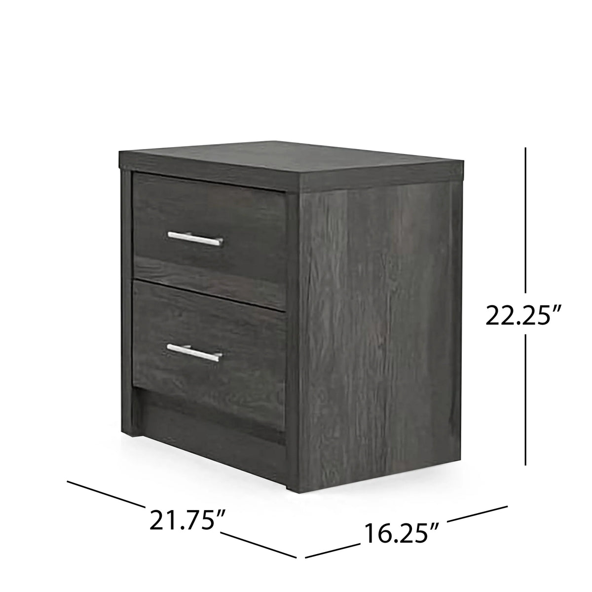 Gray Maple 3 Piece Double Dresser and Nightstand Set F798
