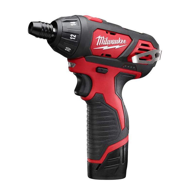 12V Cordless 1/4 in. Hex Screwdriver Kit with Two 1.5Ah Batteries T1042