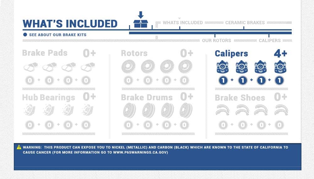 Red Powder Coated Caliper Assembly Set Kit U8440