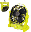 Rechargeable Portable USB Tent Fan with Light & Hook, Pack of 2 N77715
