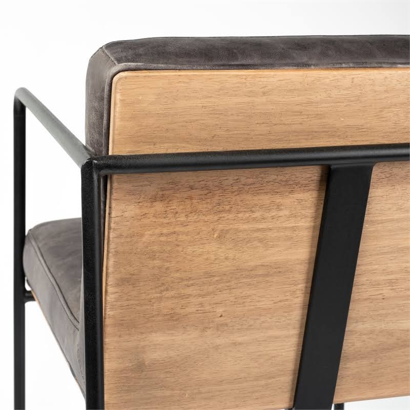 Black Leather Bar Stool K832855