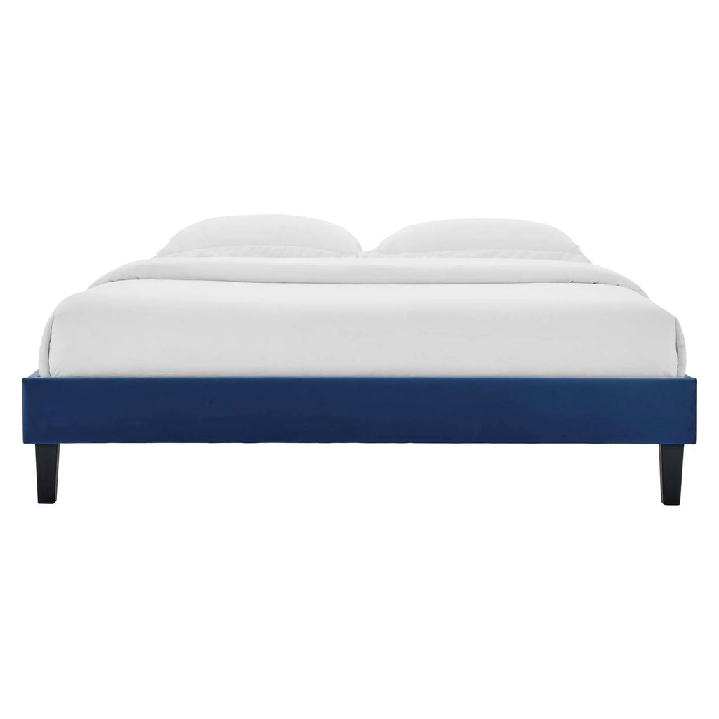Full Size Velvet Platform Bed Frame V851