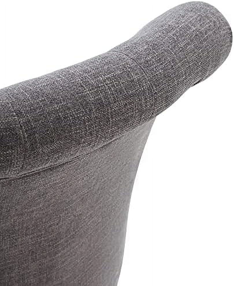 Teal Linen Fabric Adjustable Height Swivel Office Chair with Wheels Y89343