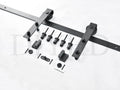 5ft Rustic Black Sliding Barn Wood Closet Door Hardware Kit N52288