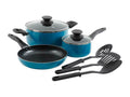 8pc Turquoise Cookware Set W355
