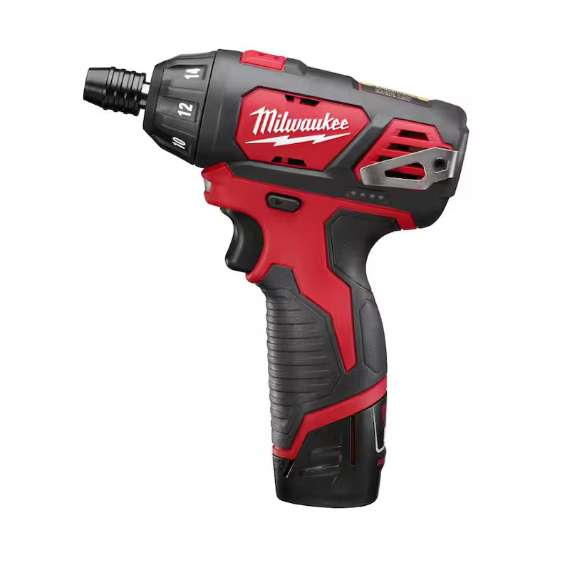12V Cordless 1/4 in. Hex Screwdriver Kit with Two 1.5Ah Batteries T1042