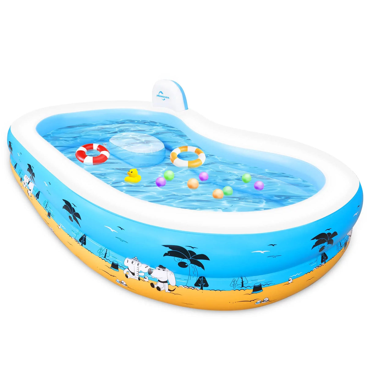 Large Inflatable Pool with Seat and Backrest X108083