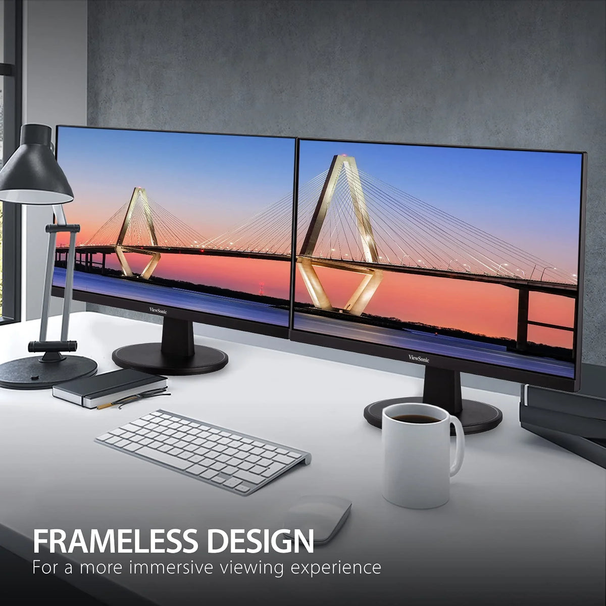 27 Inch Full HD 1080p Monitor with Ultra-Thin Bezel, AMD FreeSync, 75Hz, HDMI, VGA, Black A30793