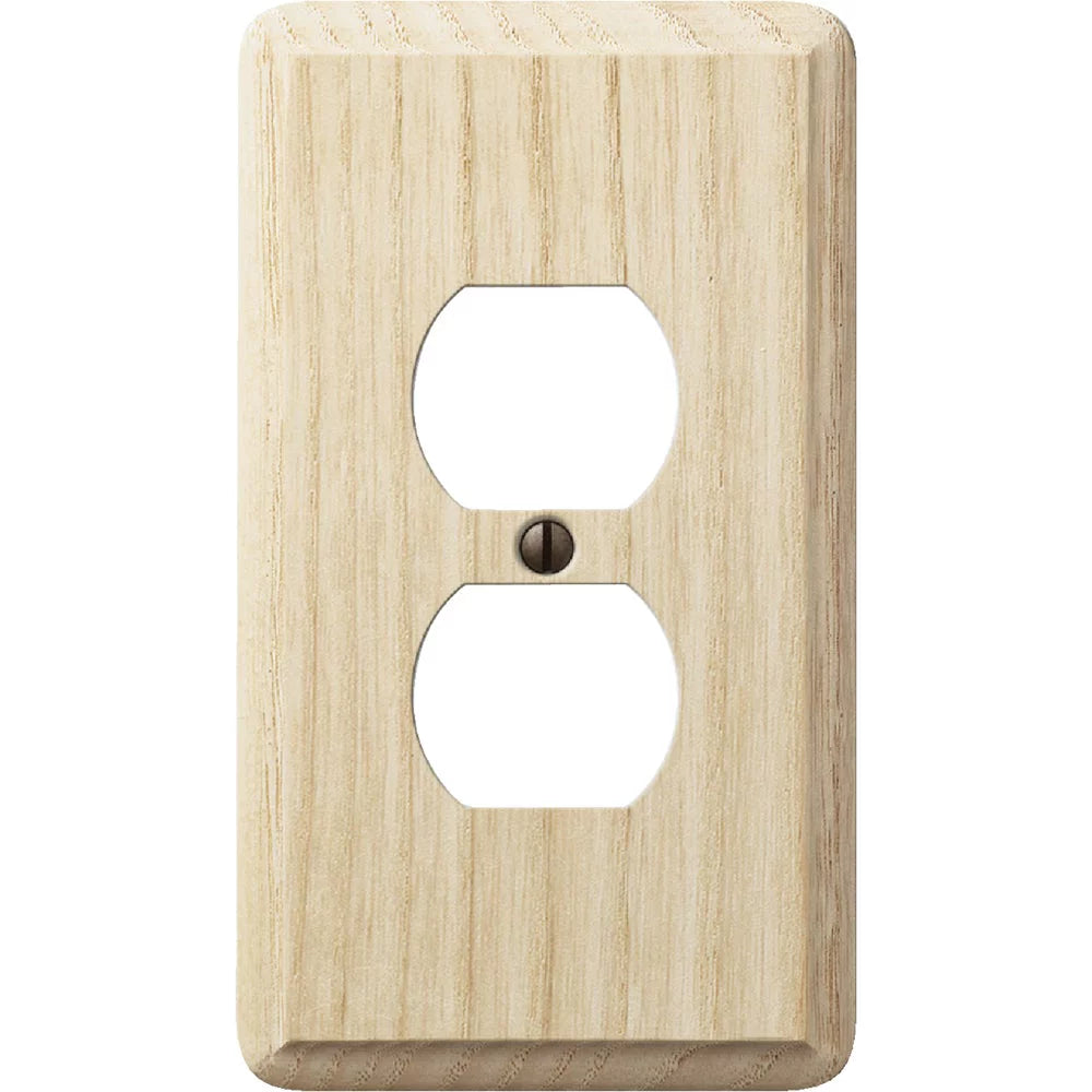 Unfinished Ash Outlet Wall Plate V589