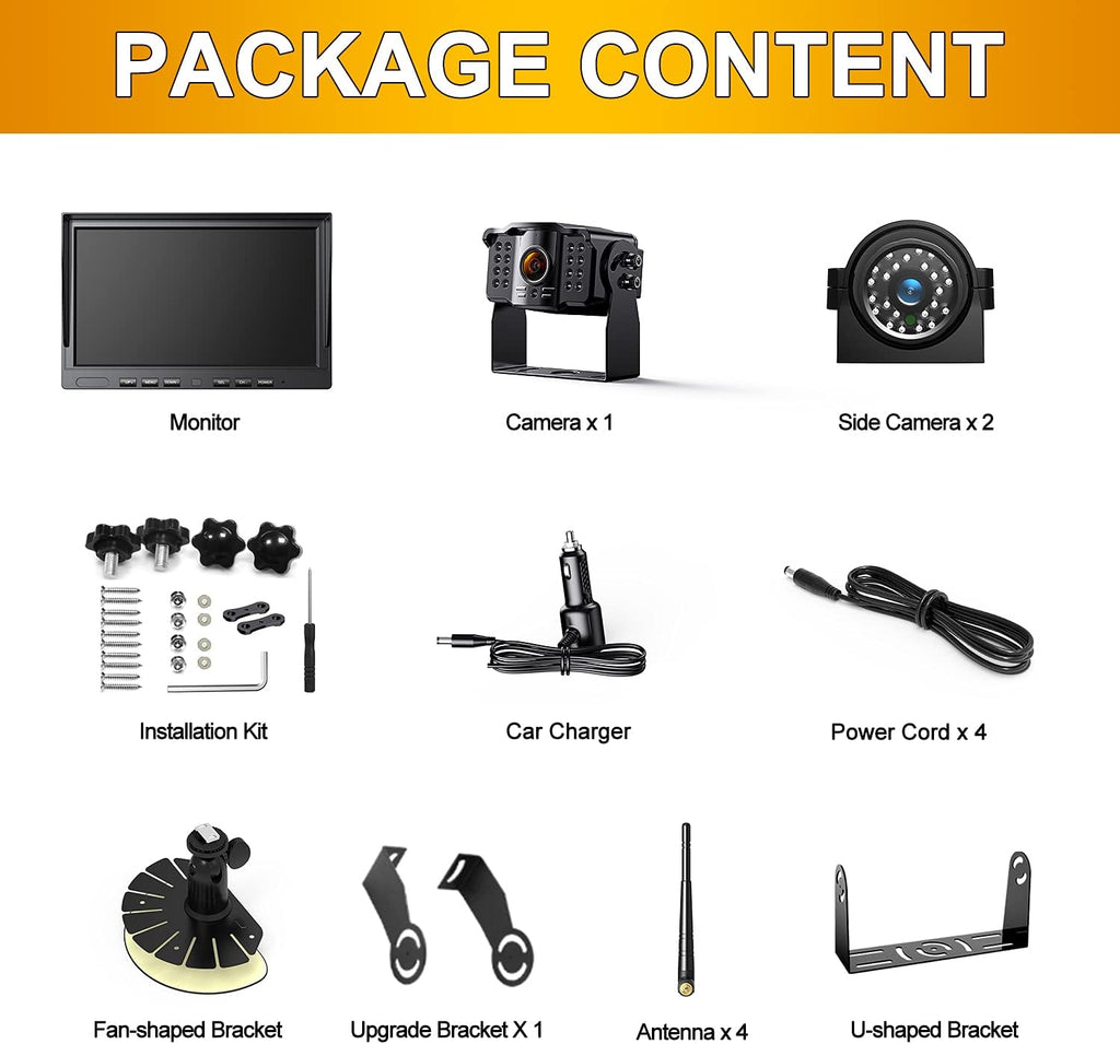 1080P Wireless Backup Camera with 10" FHD Monitor D6088