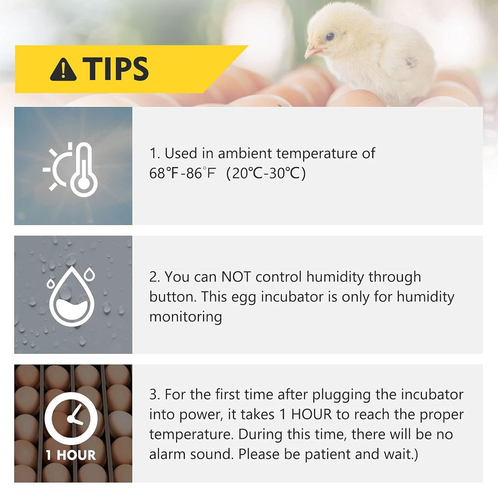 40 Egg Automatic Egg Incubator with LED Candler K516454
