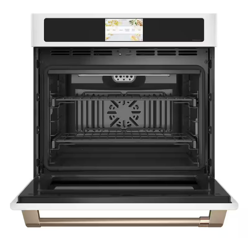 30 in. Smart Single Electric Wall Oven with Convection and Self Clean in Matte White J7726