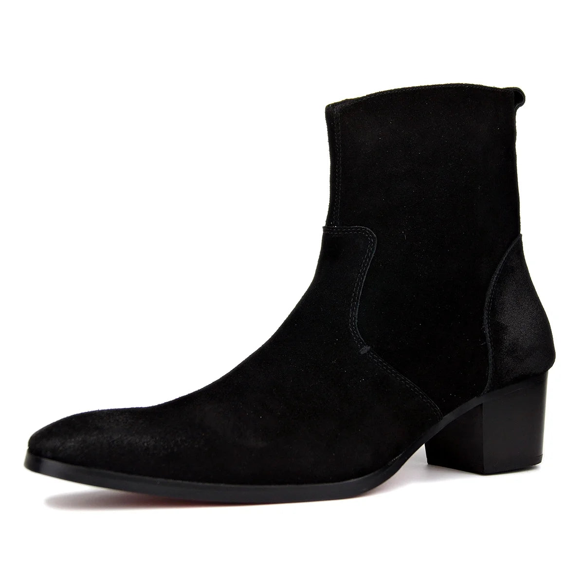 Black Suede Chelsea Boots B516