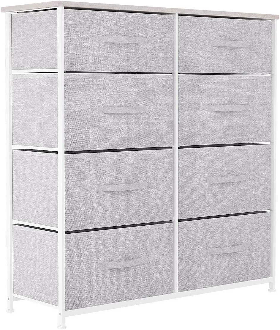 8 Drawer Fabric Dresser with Steel Frame C284846