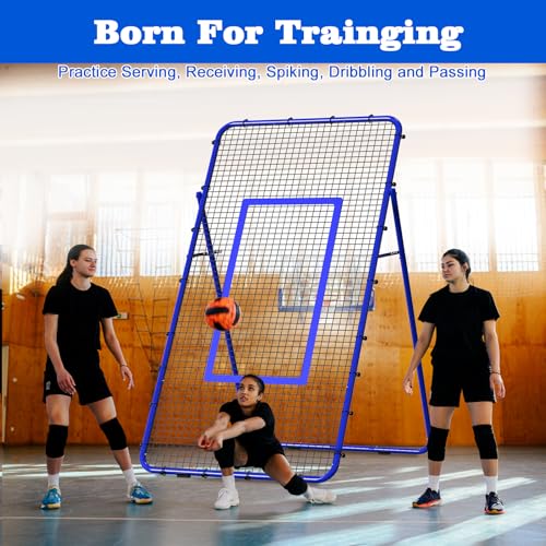 Adjustable 7x4 FT Volleyball Rebounder Net Z972