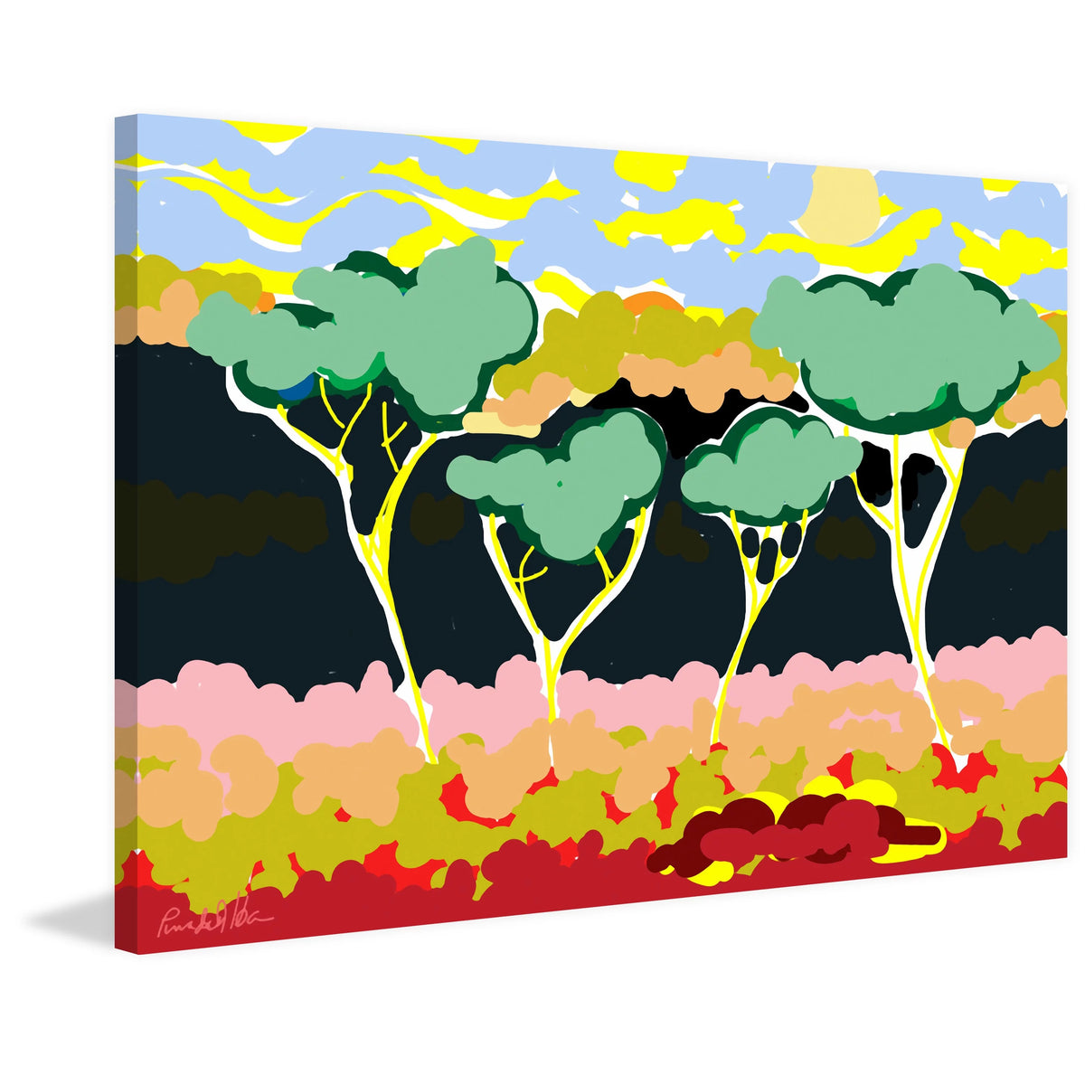 Painting Print on Wrapped Canvas S904