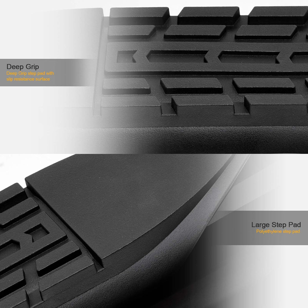 4 Oval Side Step Nerf Bars Black E113402