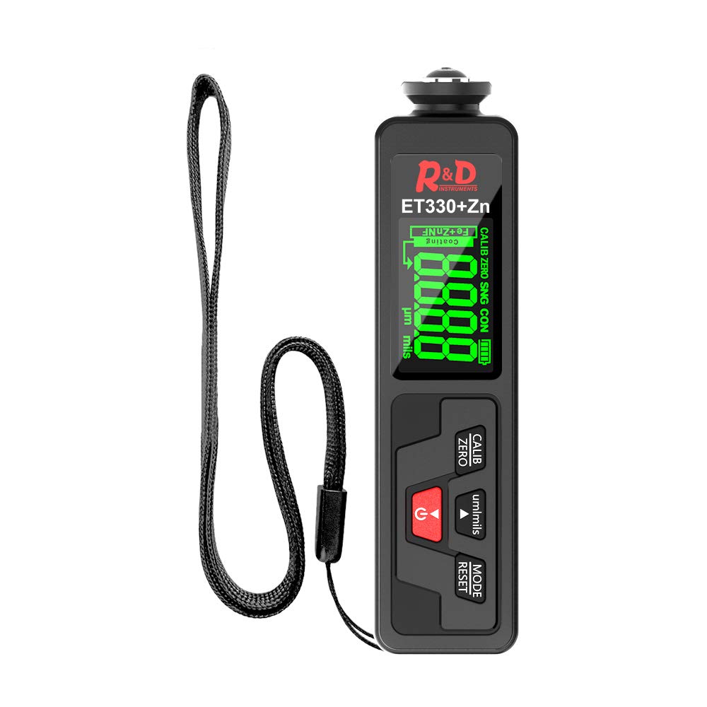 ET-330 Digital Paint Thickness Gauge with LCD Back Light, 0-1500 um, Pack of 2 A550262