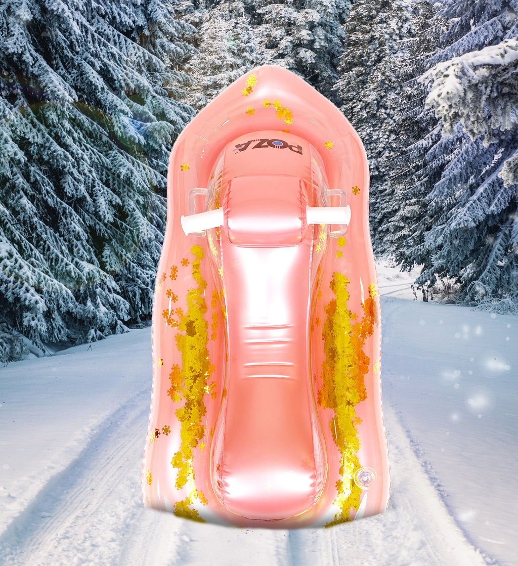 Inflatable Snowmobile Sled Set of 3, Rose Gold, Gold, and Silver, 51 Inches J3503