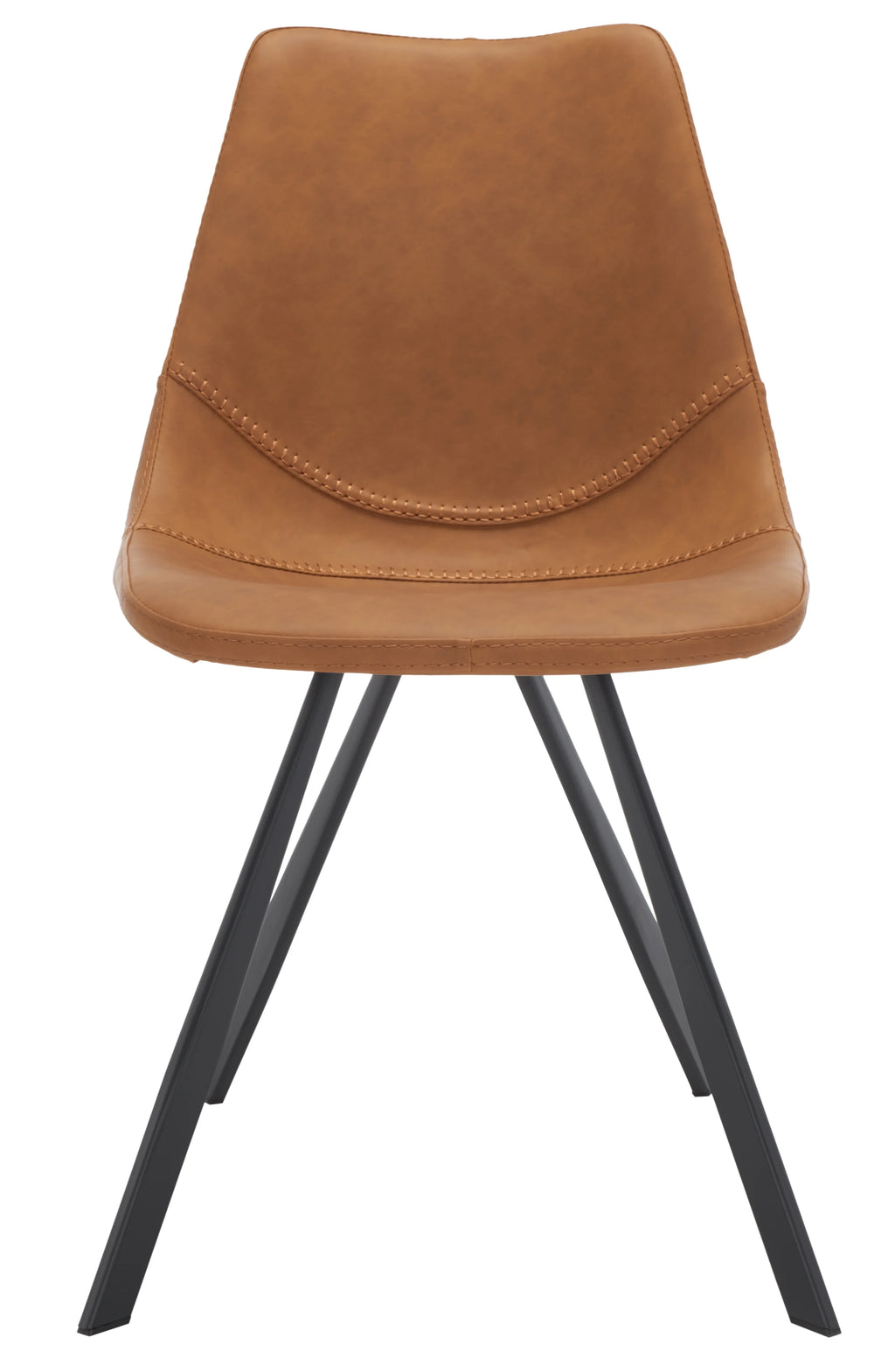Cognac Tufted Dining Chair Set of 2 C4559
