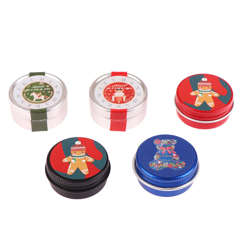 1:12 Dollhouse Miniature Christmas Cookies Biscuit Candy Gift Box Tin Box Model Decor Toy E5100