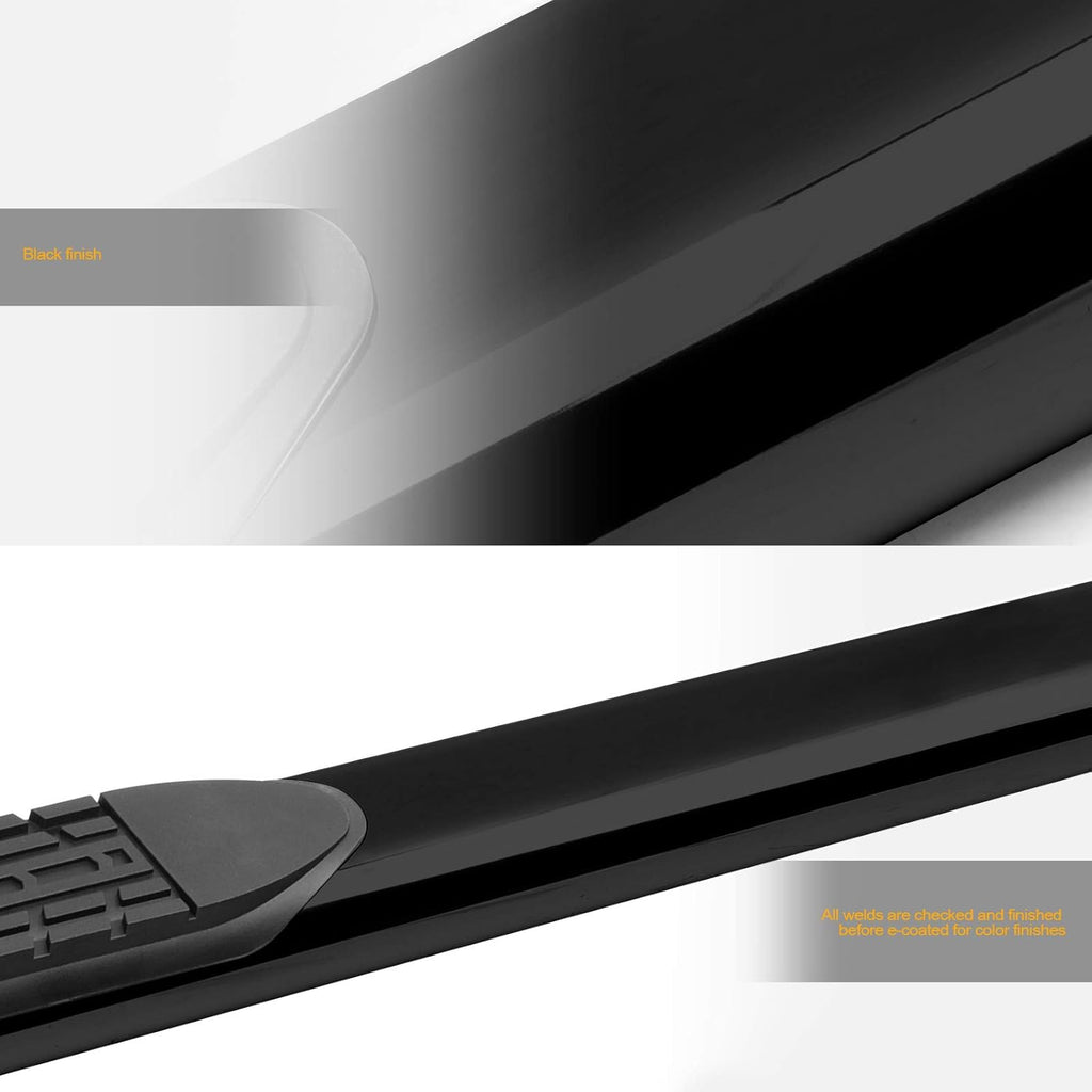 4 Oval Side Step Nerf Bars Black E113402