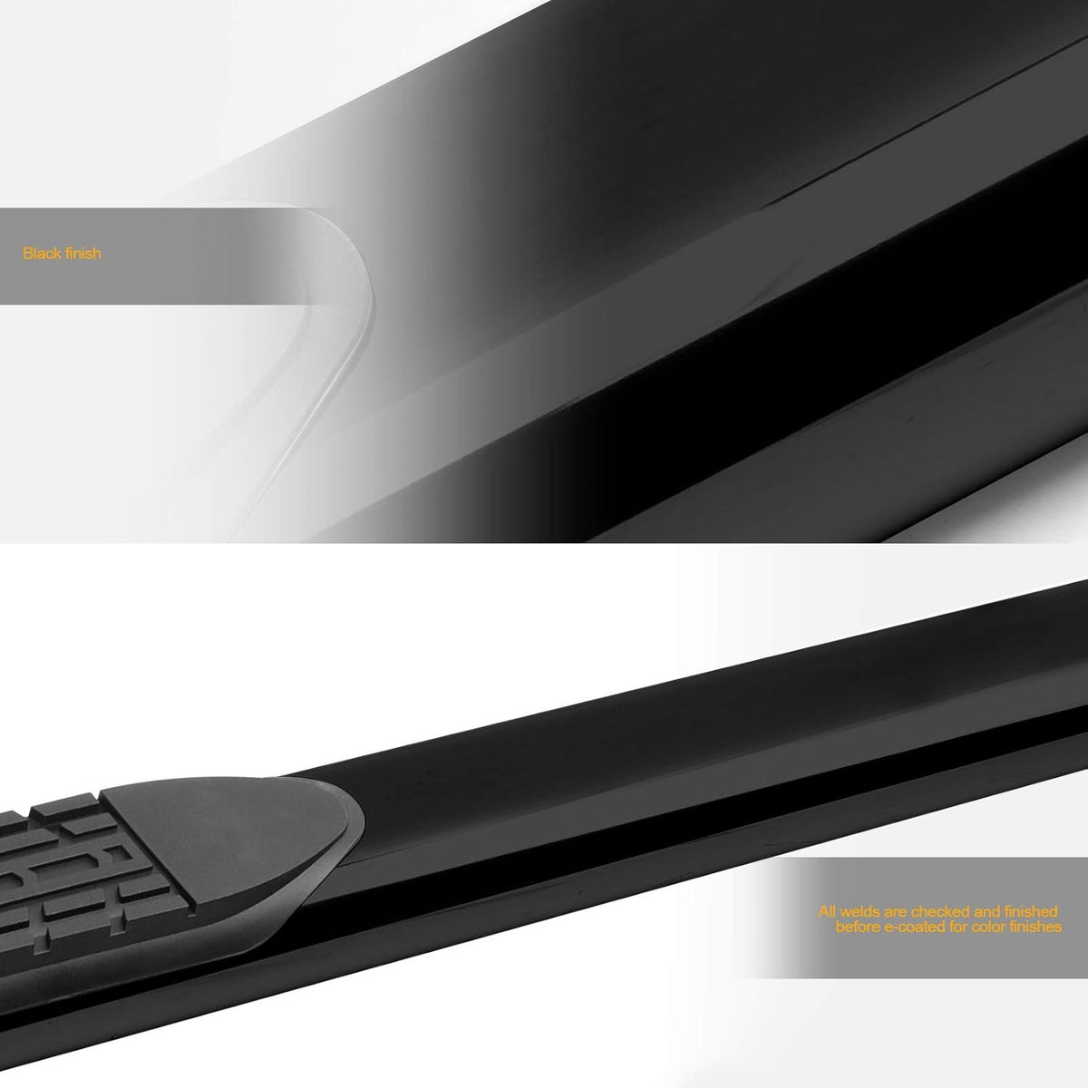 4 Oval Side Step Nerf Bars Black E113402