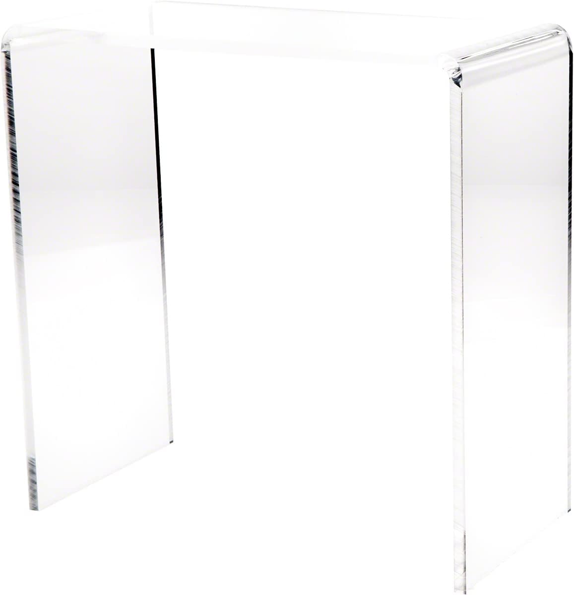 Clear Acrylic Rectangular Display Riser, 12 H x 12 W x 6 D, Pack of 2 B133