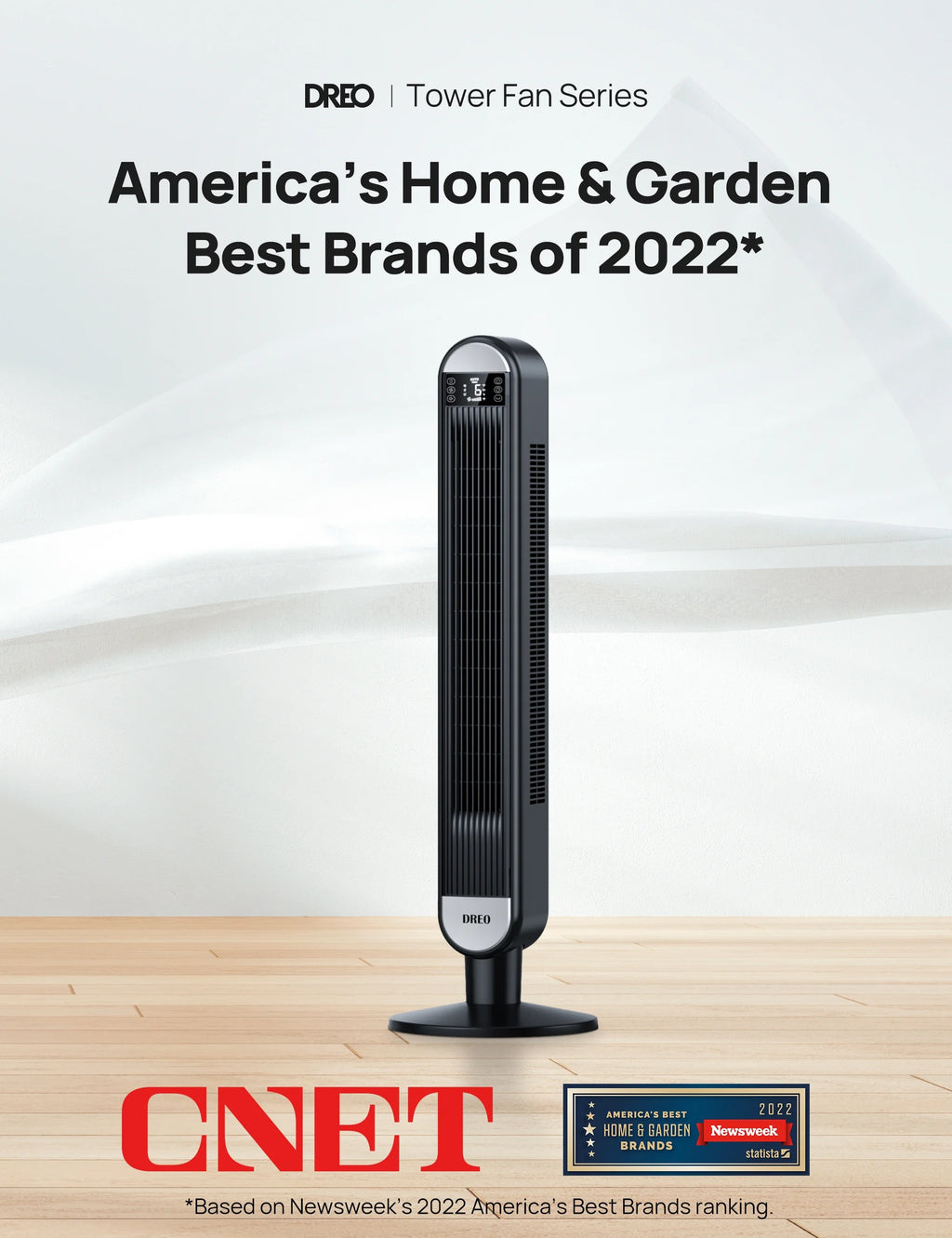 42 Inch Bladeless Oscillating Tower Fan with Remote N556