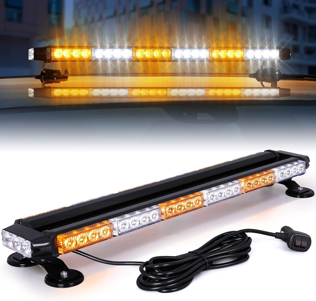 LED Strobe Light Bar 28.5'' 54 LED Emergency Warning Lightbar with Strong Magnetic and 16ft Cable M1547
