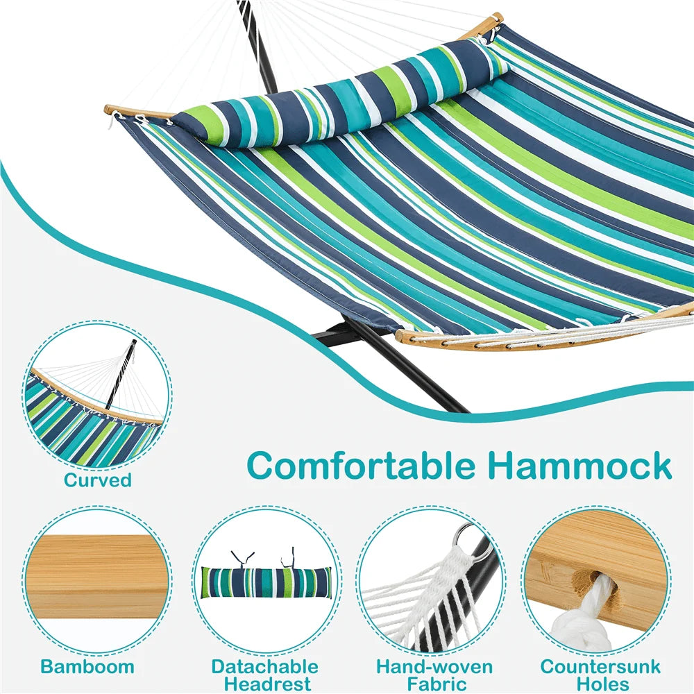 Padded Hammock with Steel Stand J8590