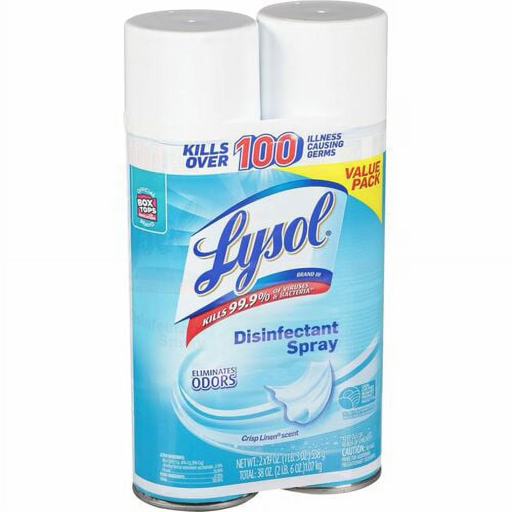 Linen Disinfectant Spray, 19 oz, Crisp Linen Scent, 2 / Pack, Bundle of 2 Packs L841