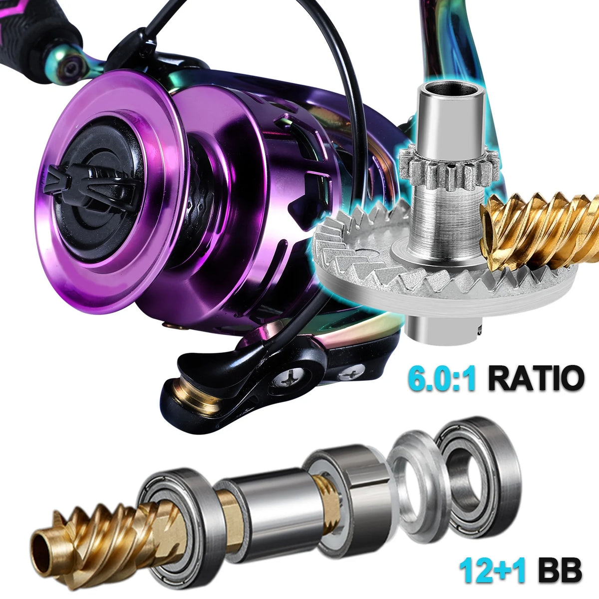 Multicolor Carbon Spinning Reel Q99712