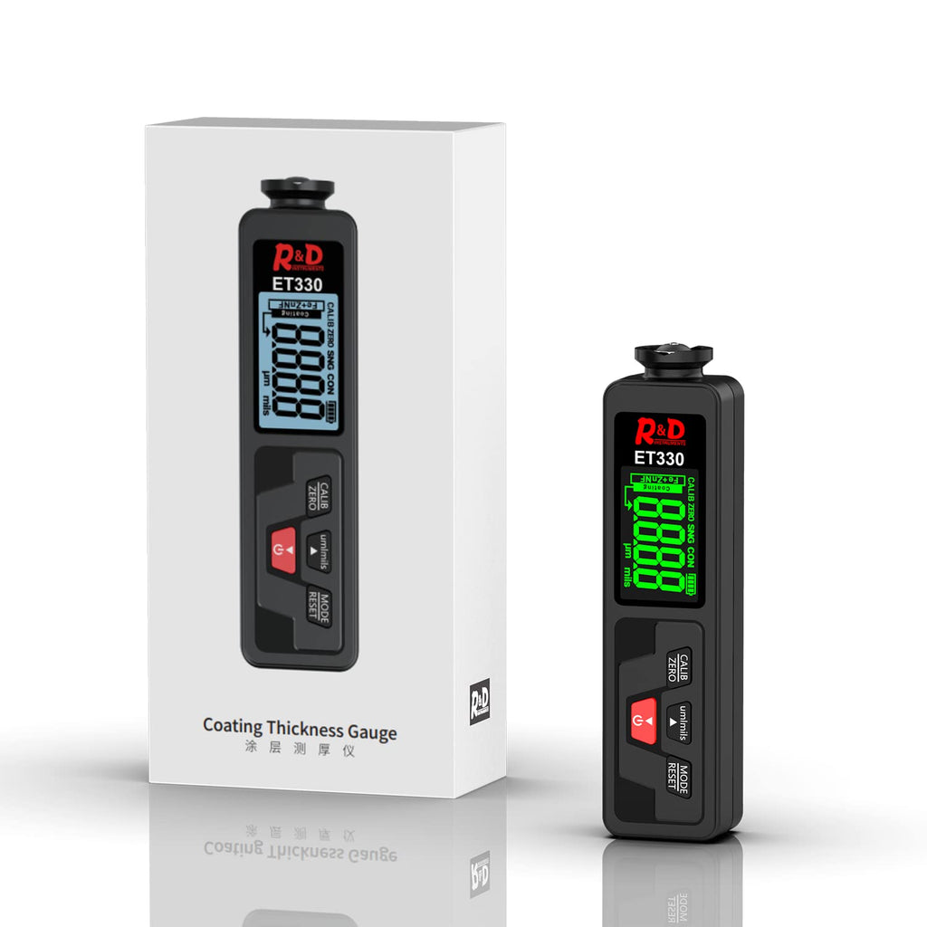 ET-330 Digital Paint Thickness Gauge with LCD Back Light, 0-1500 um, Pack of 2 A550262