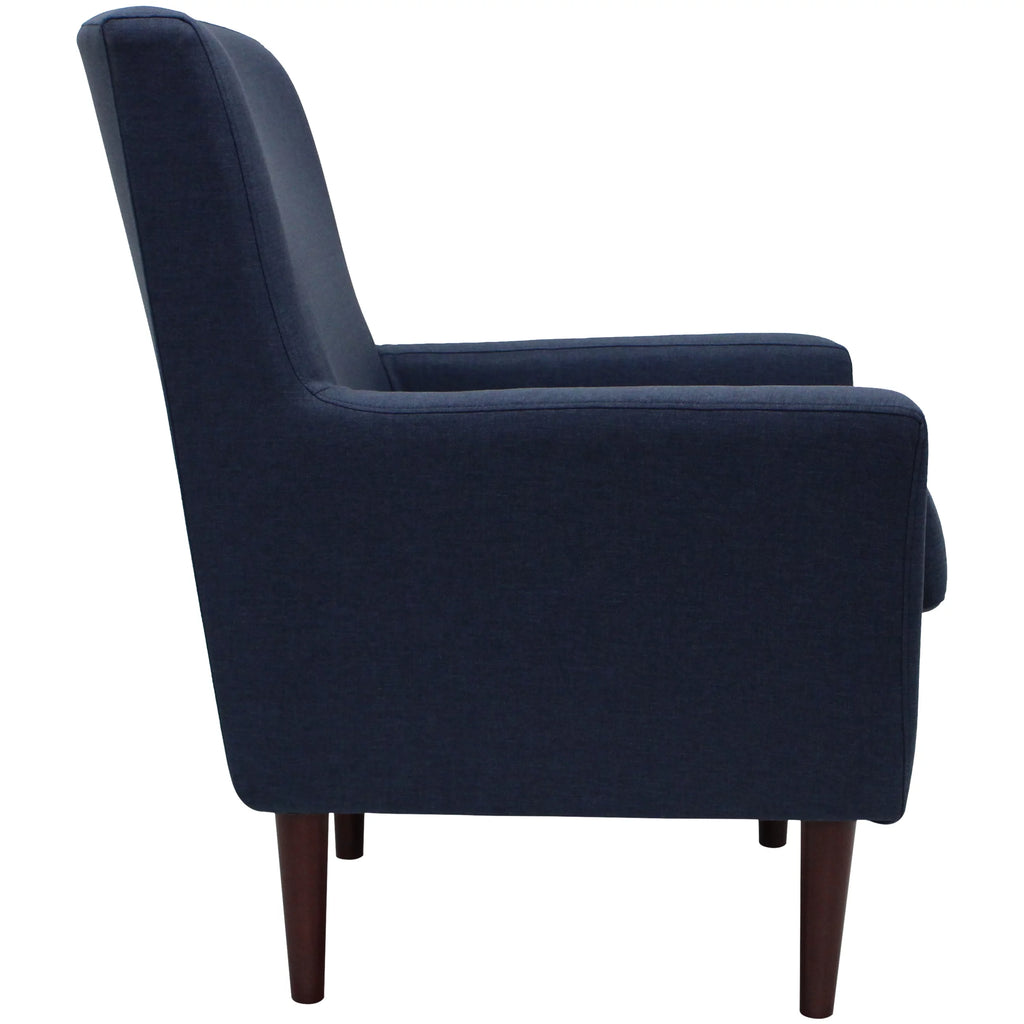 Navy Polyester Fabric Arm Chair R970
