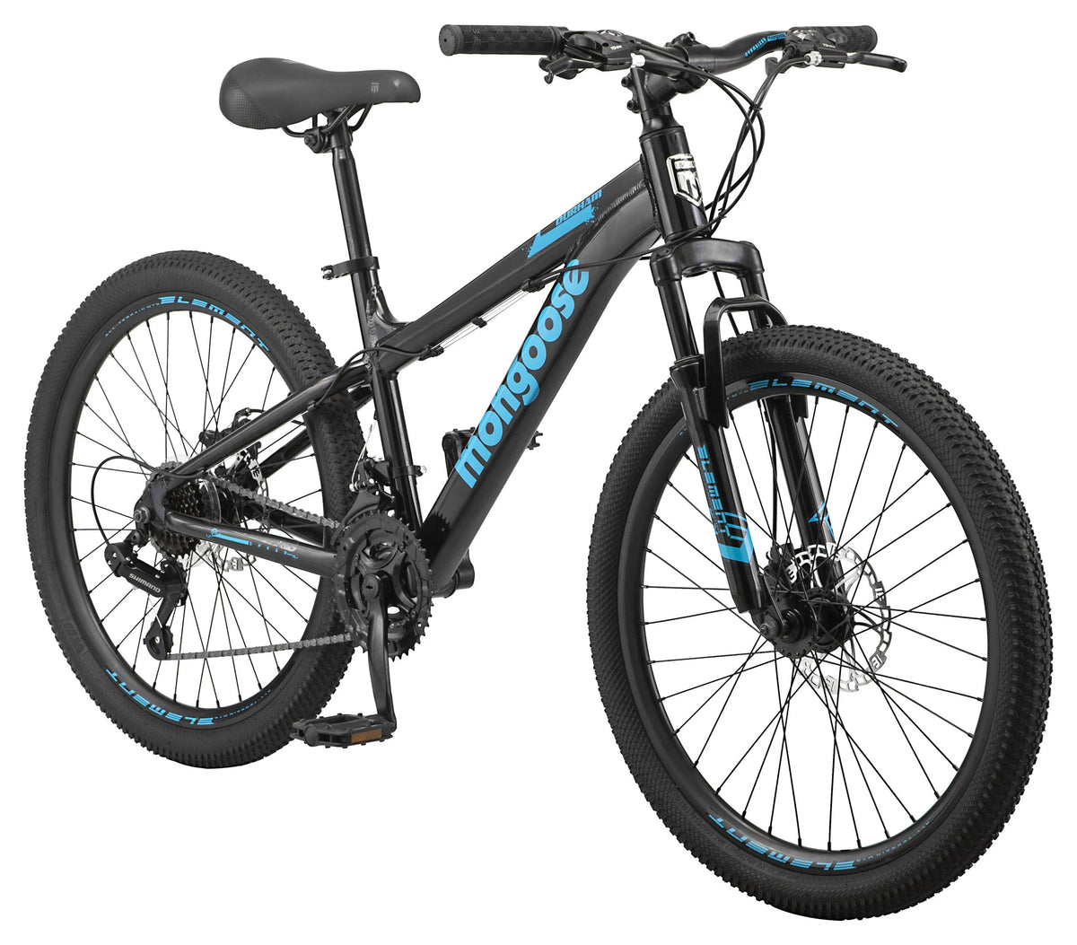 Black 24-in. 21 Speeds Mountain Bike T111717