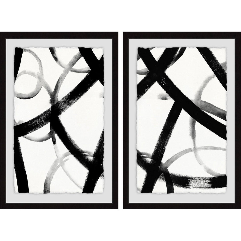 Monochrome Ripple Diptych, 18 inch x 24 inch Y2807