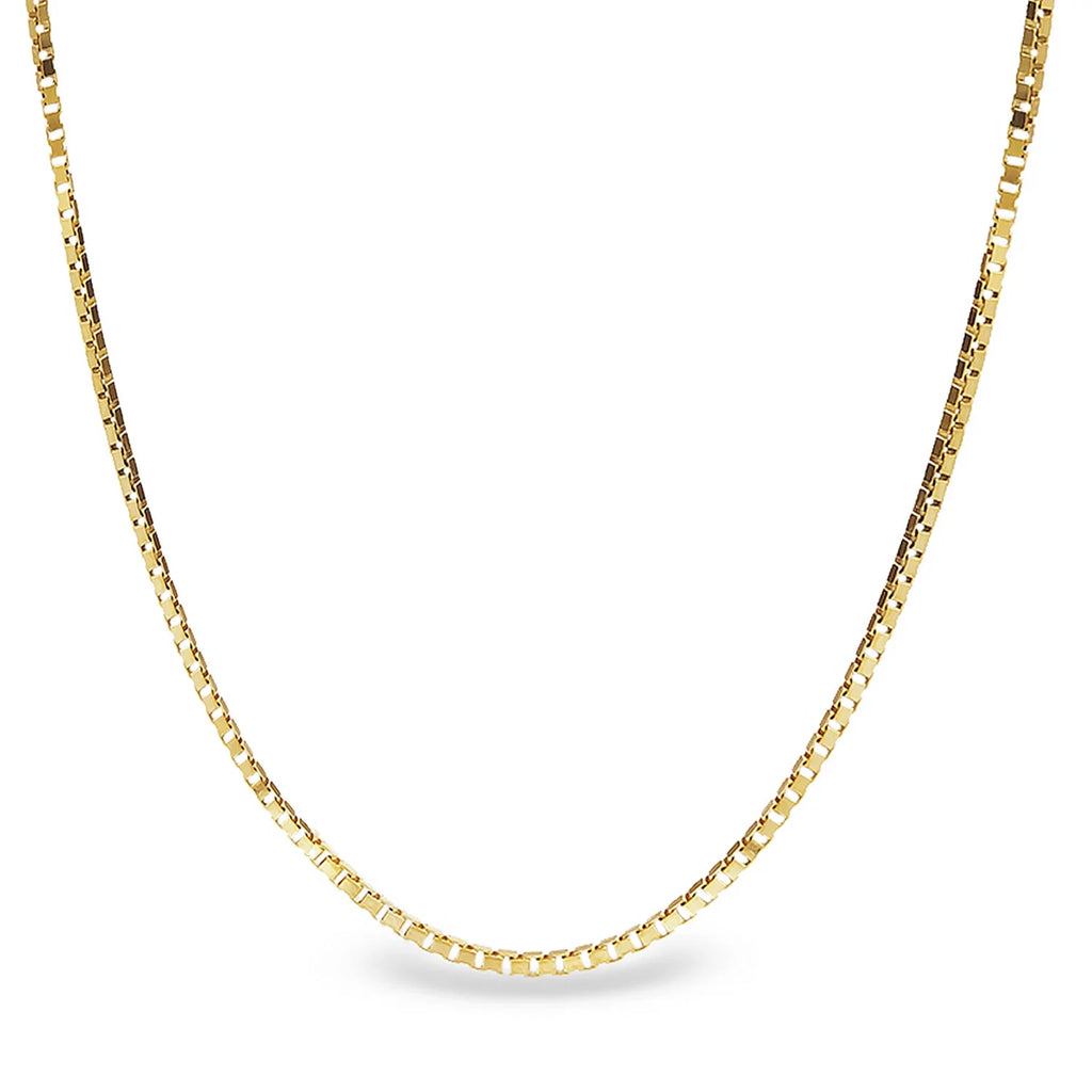 14kt Yellow Gold Box Chain with Lobster Clasp X447