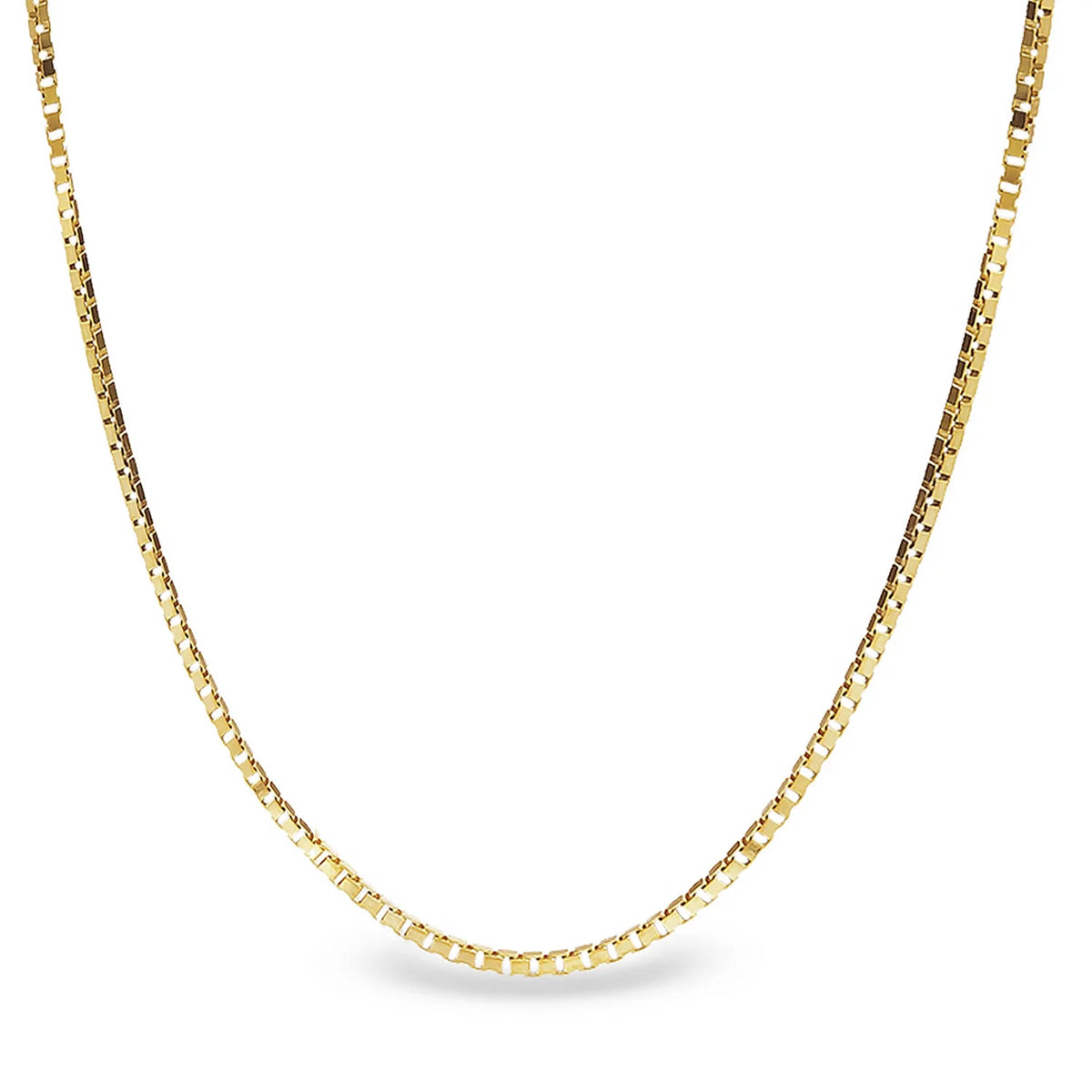 14kt Yellow Gold Box Chain with Lobster Clasp X447