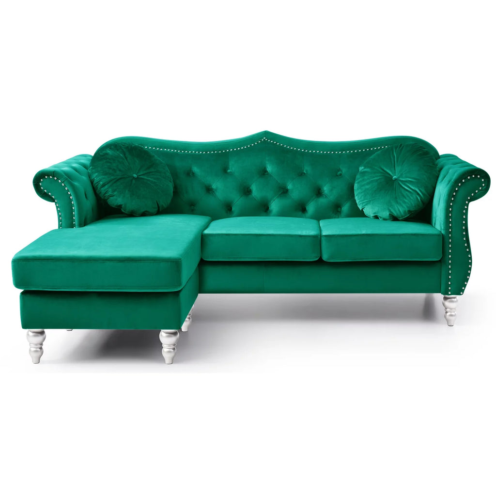 Green Sofa Chaise F6573