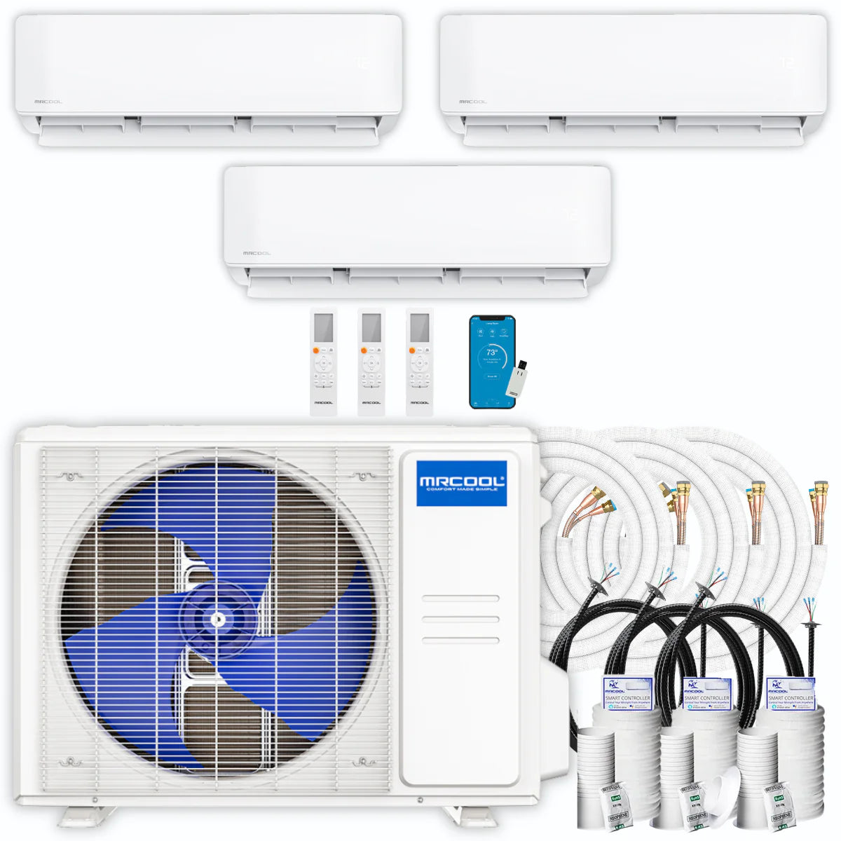 27,000 BTU 3 Zone Ductless Air Conditioner and Heat Pump L8750