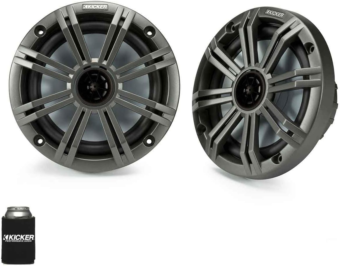 6.5" Charcoal Marine Speakers (Qty 2) 1 Pair W770890