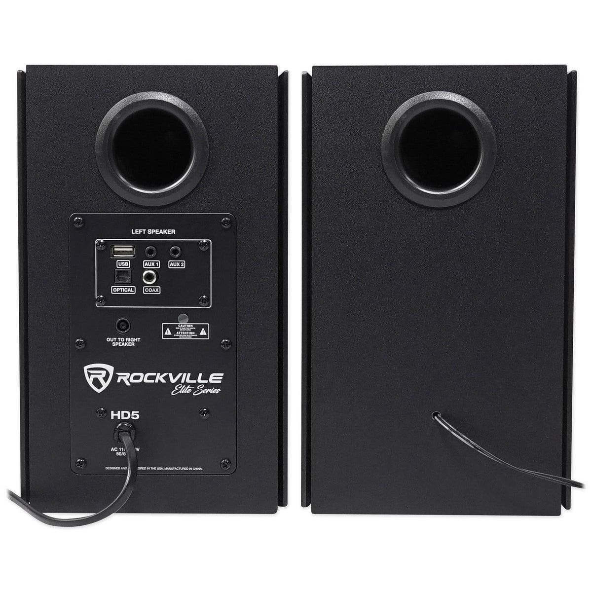 5x22 Powered Bluetooth Bookshelf Speakers with Stands C511